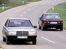 Mercedes-Benz Kompaktklasse Limousinen der Baureihe W 201 (Produktionszeitraum 1982 bis 1993). 